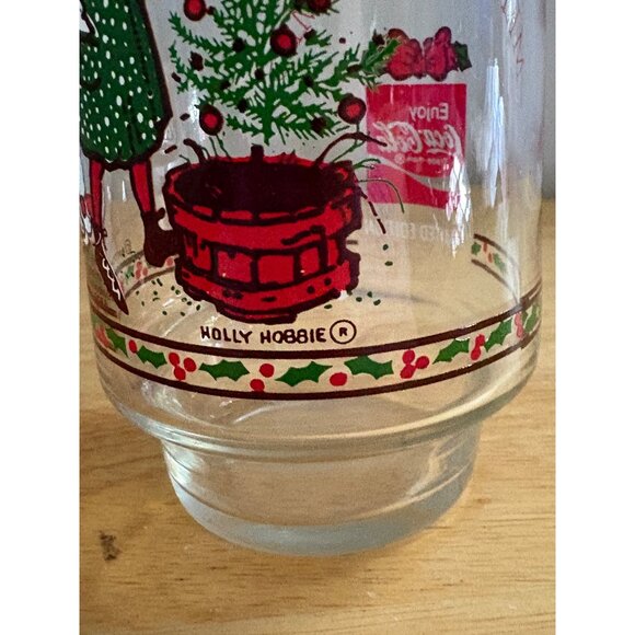 Holly Hobbie Coca-Cola Christmas Glass Limited Edition American Greetings Corp - Picture 6 of 9